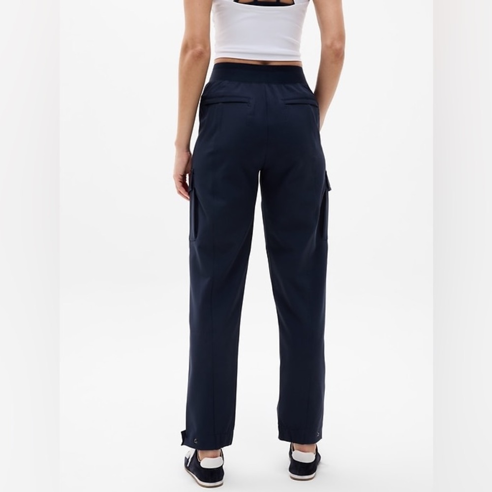 Athleta Womens Endless High Rise Cargo Pant Navy LNC Gorpcore Athleisure Sporty - Picture 3 of 15